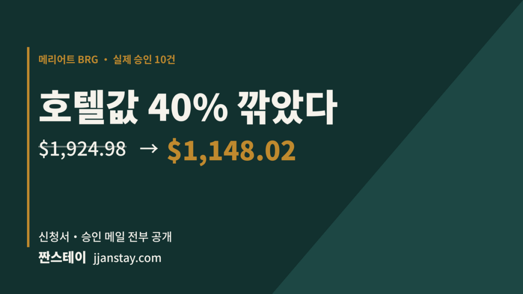 호텔값 40% 깎았다
