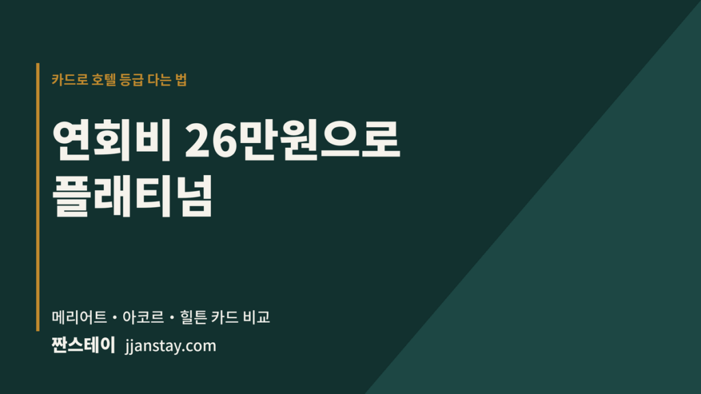 연회비 26만원으로 플래티넘
